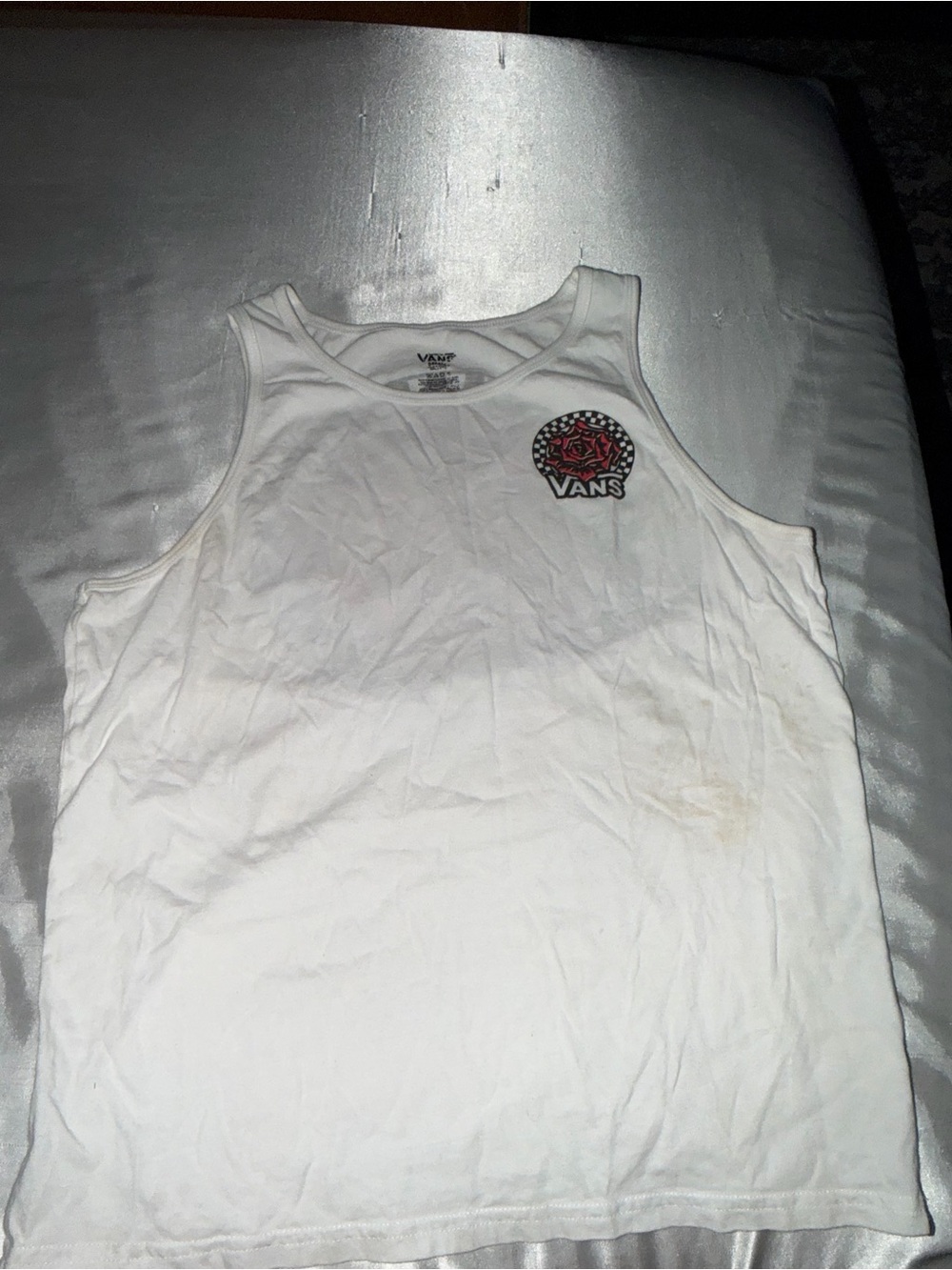 Vans White Men's Graphic Chest Tank Top